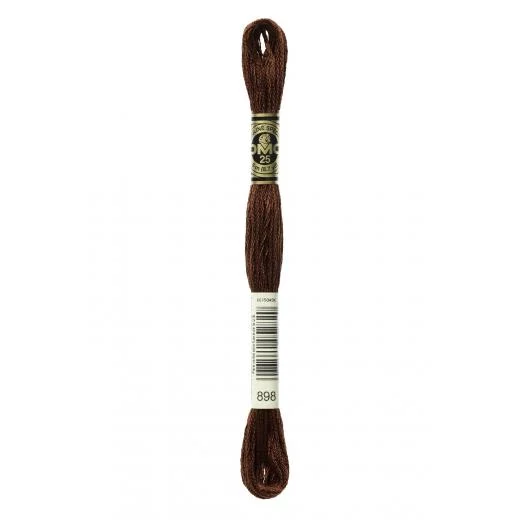 DMC Sticktwist Mouliné Spécial - 898 kaffeebraun sehr dunkel