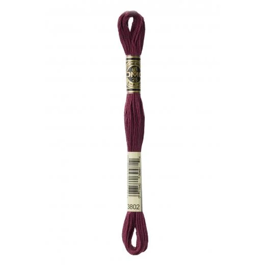 DMC Sticktwist Mouliné Spécial - 3802 antikmalve sehr dunkel
