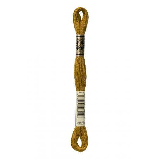DMC Sticktwist Mouliné Spécial - 3829 altgold sehr dunkel