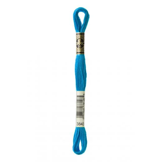 DMC Sticktwist Mouliné Spécial - 3843 elektrischblau