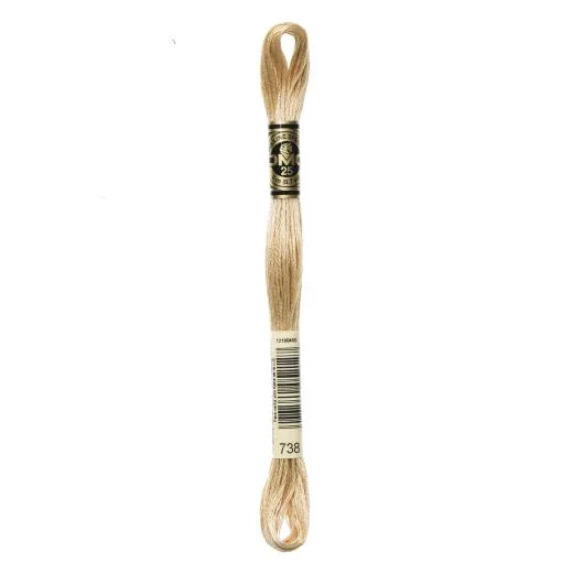 DMC Sticktwist Mouliné Spécial - 738 hellbraun sehr hell