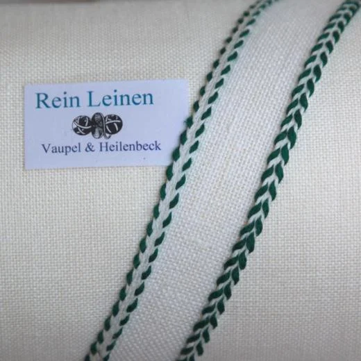 Zierband Leinen gebleicht-grün - Vaupel & Heilenbeck (Ausverkauf)