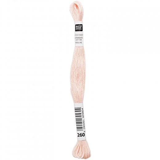 Rico Design Sticktwist - Farbe 260 lachsrosa hell