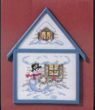 Oehlenschläger - Haus Schneemann mit Rahmen