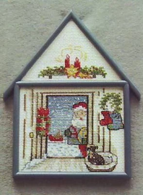 Oehlenschläger - Haus Weihnachstmann mit Rahmen