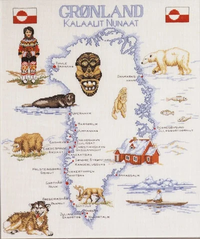 Oehlenschläger - Landkarte Grönland