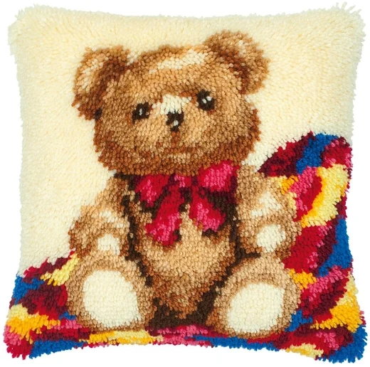 Vervaco - Knüpfkissen Teddybär