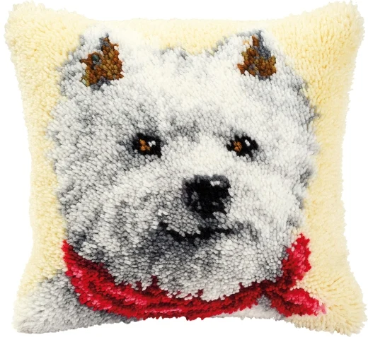 Vervaco - Knüpfkissen Westie