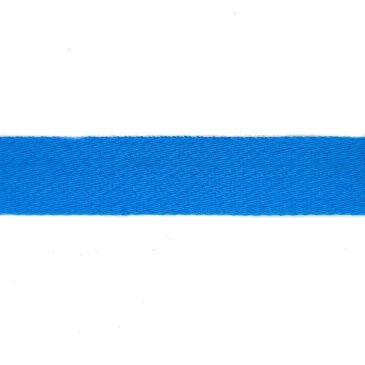 Baumwoll-Gurtband uni aquablau 38 mm