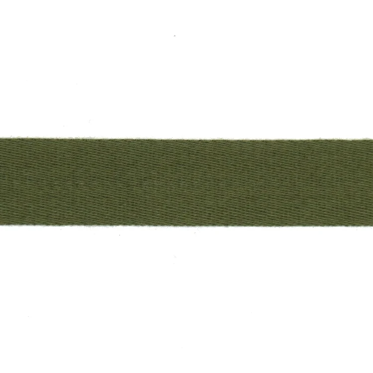 Baumwoll-Gurtband uni khaki 38 mm