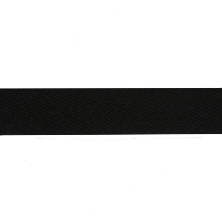 Baumwoll-Gurtband uni schwarz 38 mm