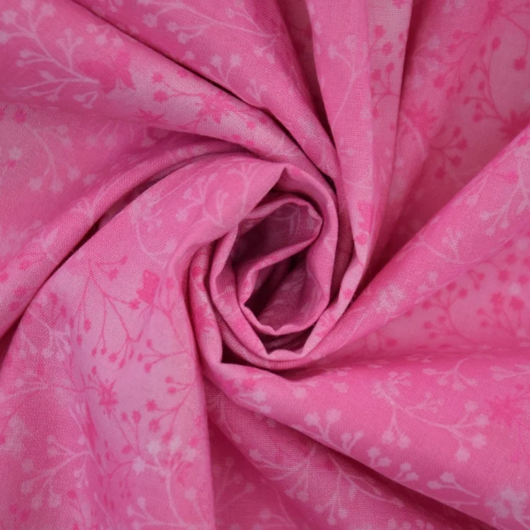 Baumwoll Popeline Ranken 2, rosa