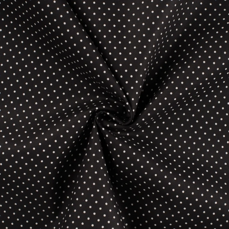 Baumwoll Popeline The Dots, schwarz