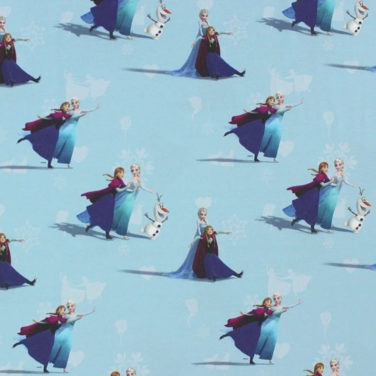 Baumwolljersey Eiskönigin Elsa, türkis