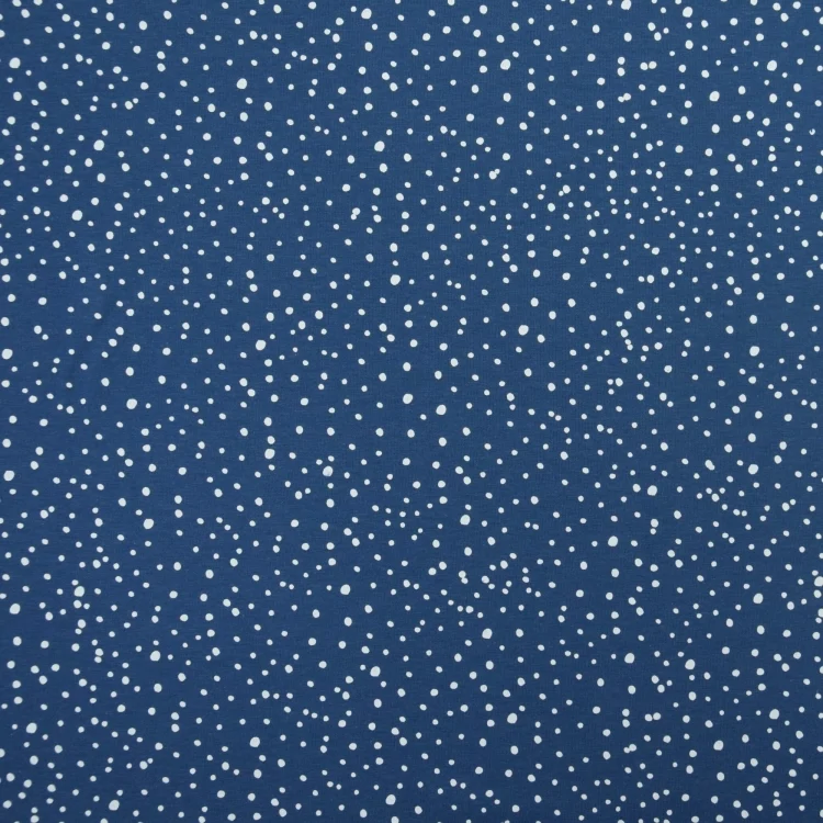 Baumwolljersey Flying Dots, blau