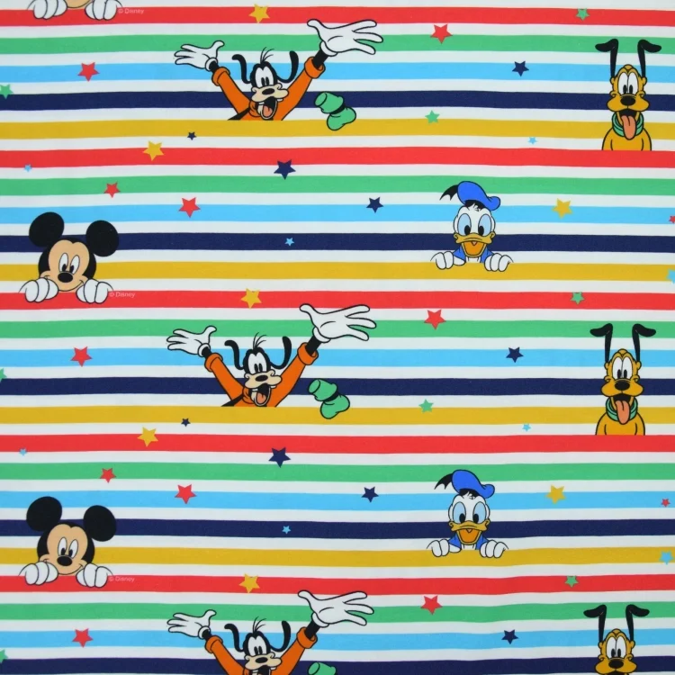 Baumwolljersey Mickey and Friends, multicolor