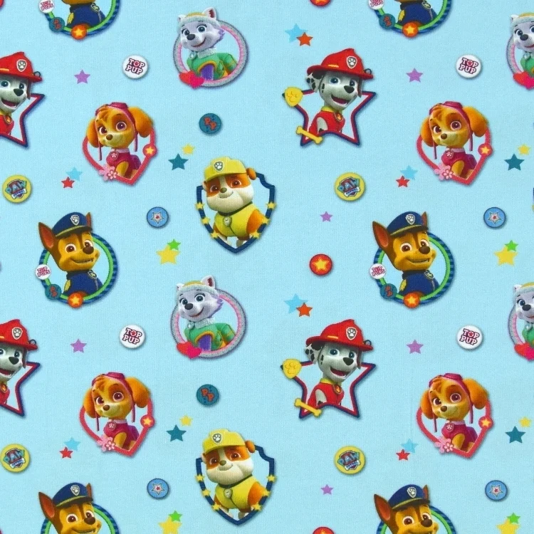 Baumwolljersey Paw Patrol, hellblau