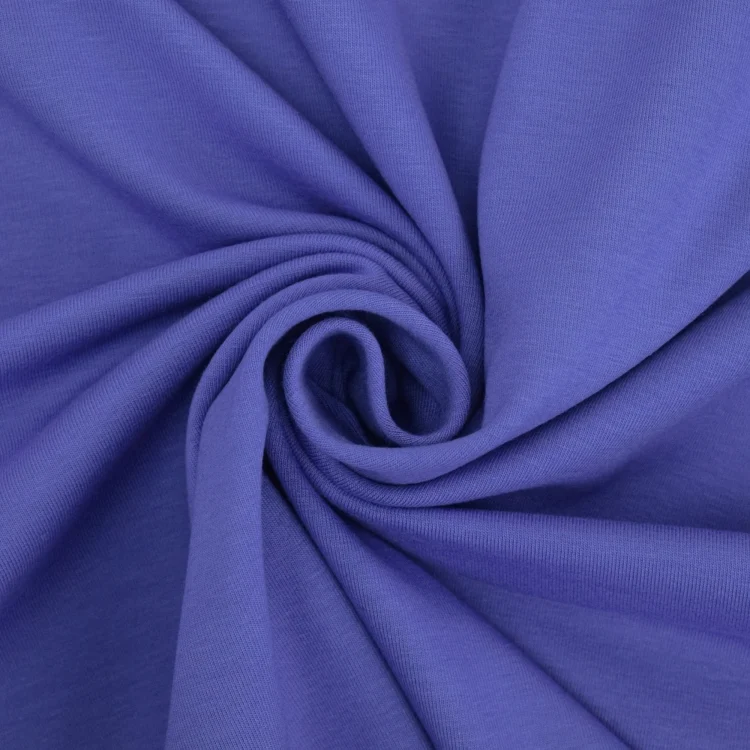 Baumwolljersey uni, mittelblau