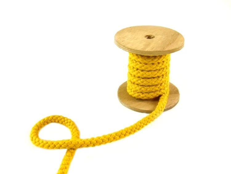 Baumwollkordel 8 mm, senfgelb