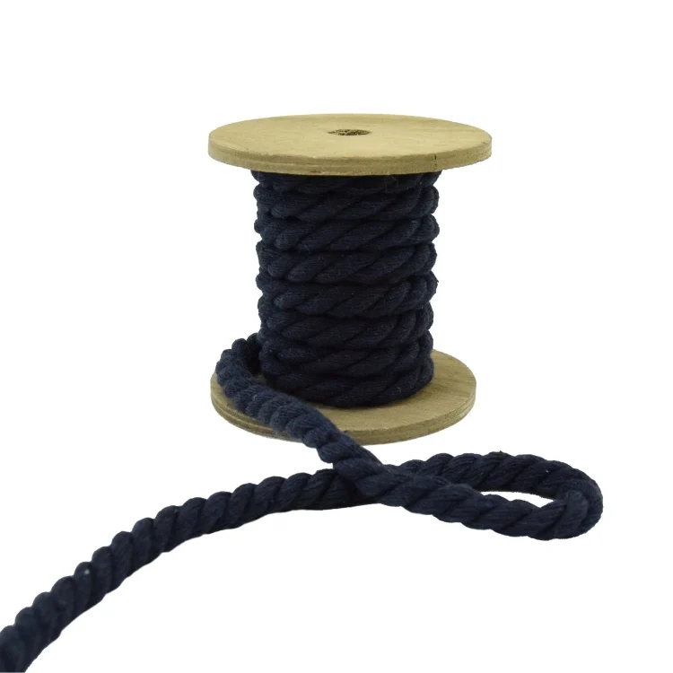 Baumwollkordel gedreht, 8 mm, marine