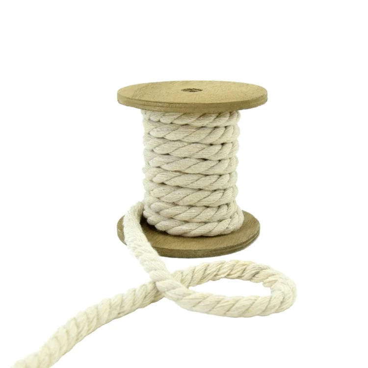 Baumwollkordel gedreht, 8 mm, natur