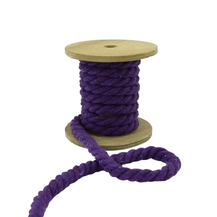 Baumwollkordel gedreht, 8 mm, violett