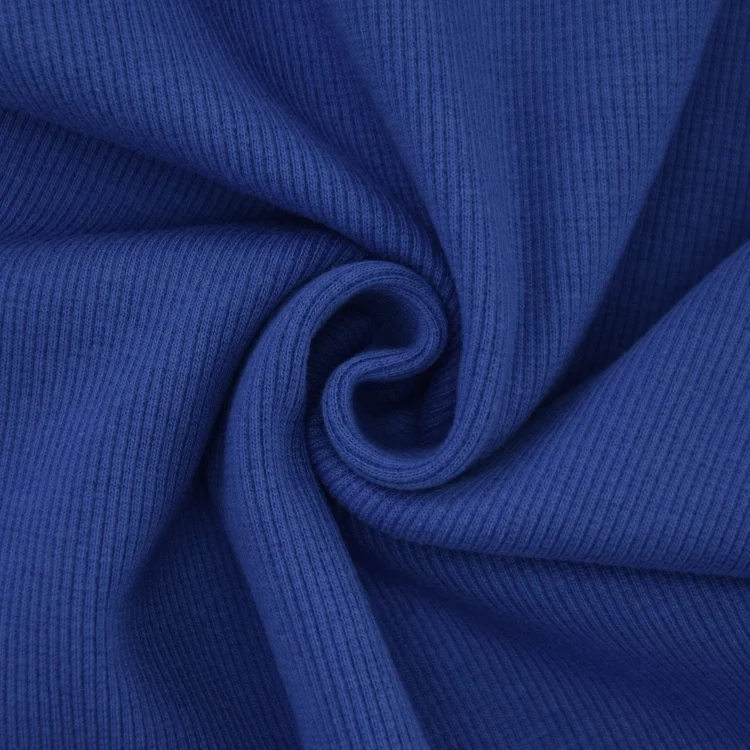 Bündchenstoff gerippt blau