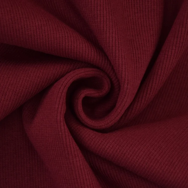 Bündchenstoff gerippt bordeaux