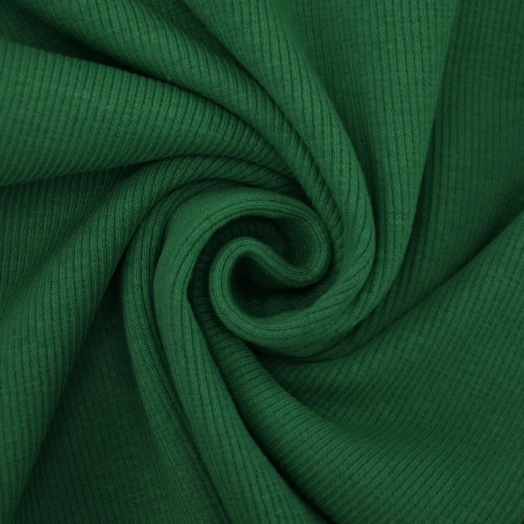 Bündchenstoff gerippt grün