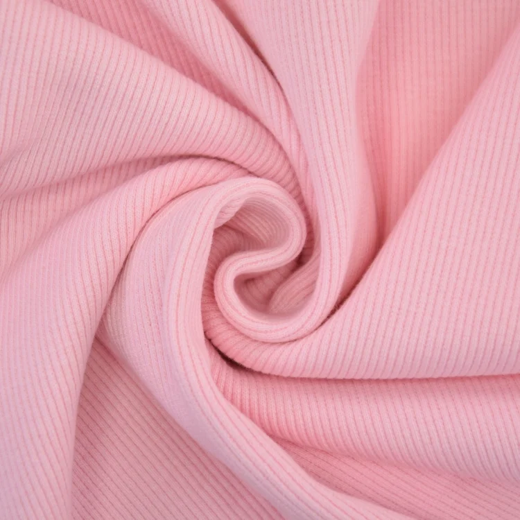 Bündchenstoff gerippt rosa