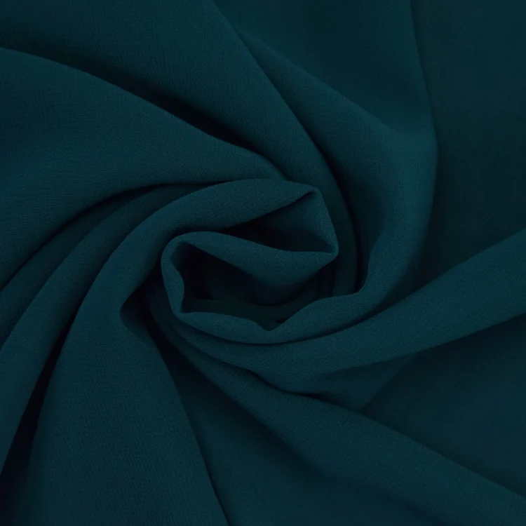 Chiffon uni, petrol