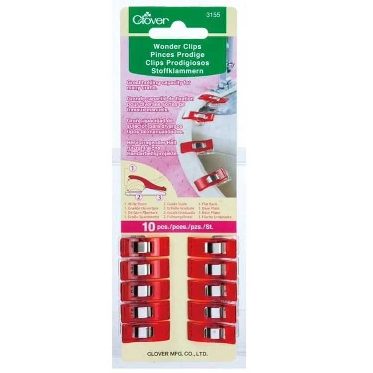 Clover Wonder Clips, Stoffklammern, rot