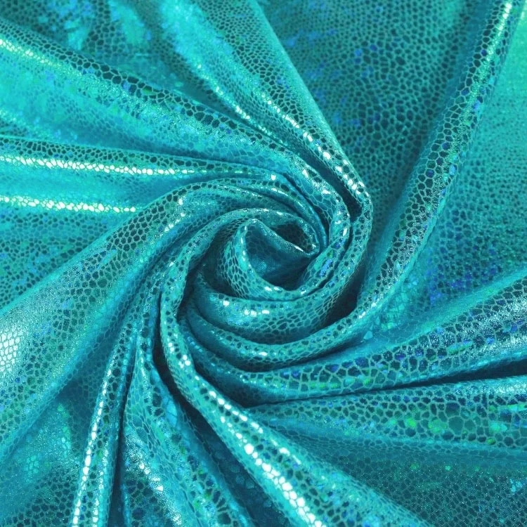 Elastic Jersey Schlangendesign dunkeltürkis