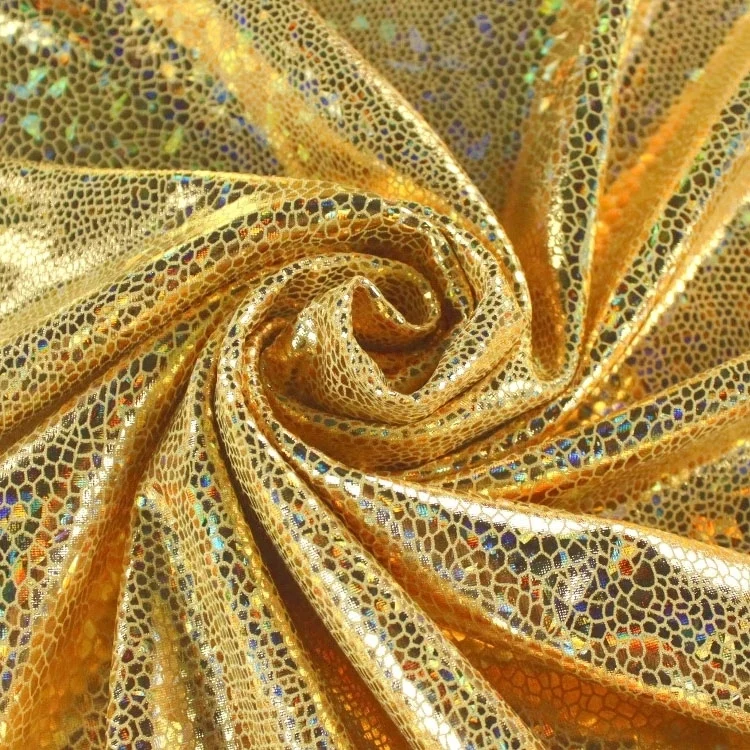 Elastic Jersey Schlangendesign gold