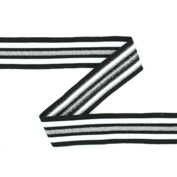 Elastikband, 30 mm, Glitzer Streifen 9