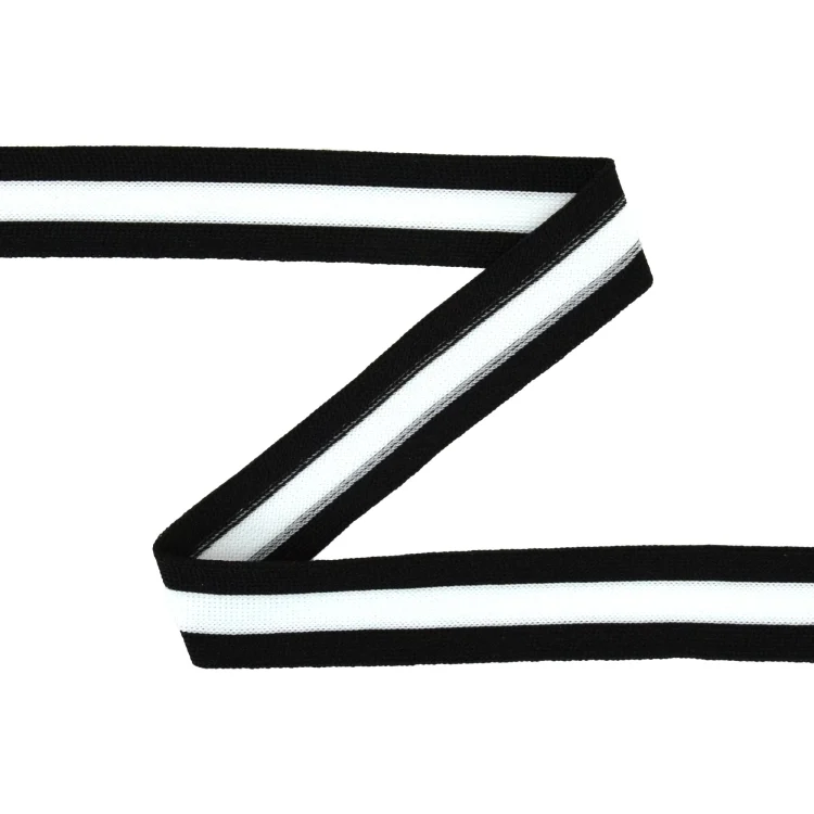 Elastikband Doppelstreifen, schwarz