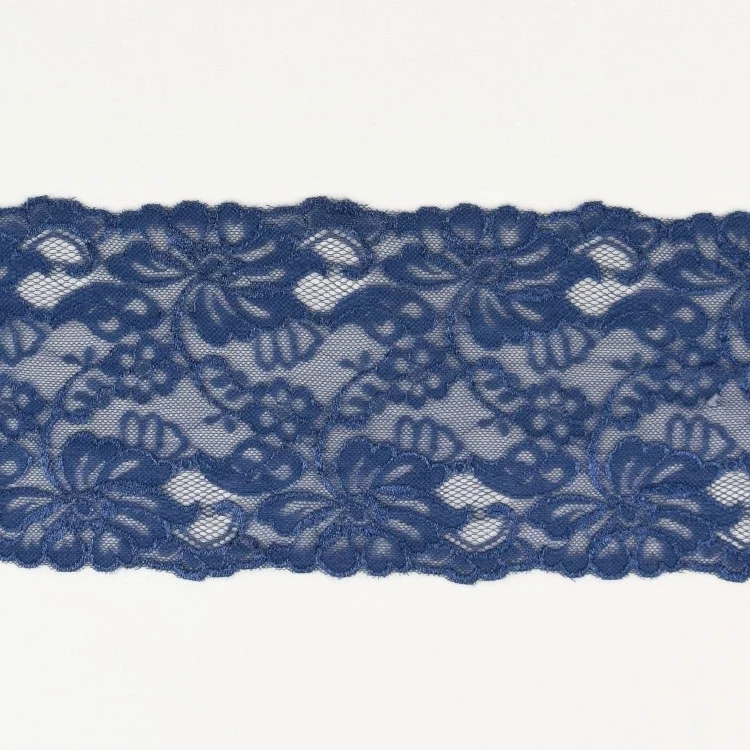 Elastische Spitze Blüten, blau