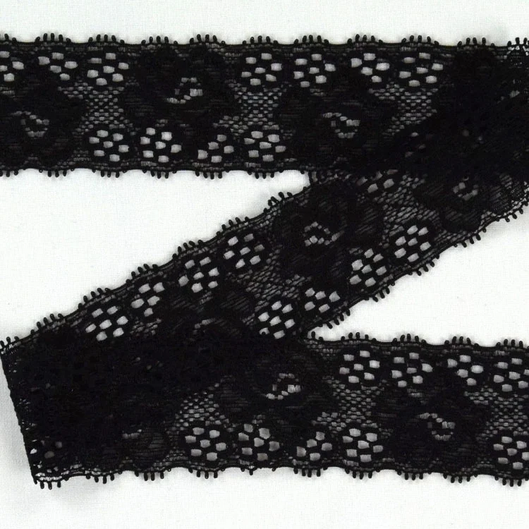 Elastische Spitze, schwarz