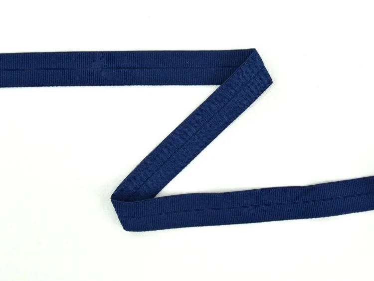 Elastisches Einfassband gerippt, dunkelblau