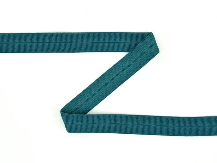 Elastisches Einfassband gerippt, petrol
