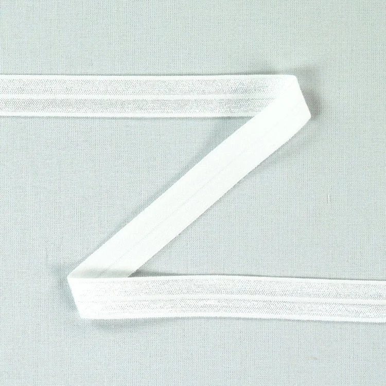 Elastisches Einfassband, wollweiss 15 mm
