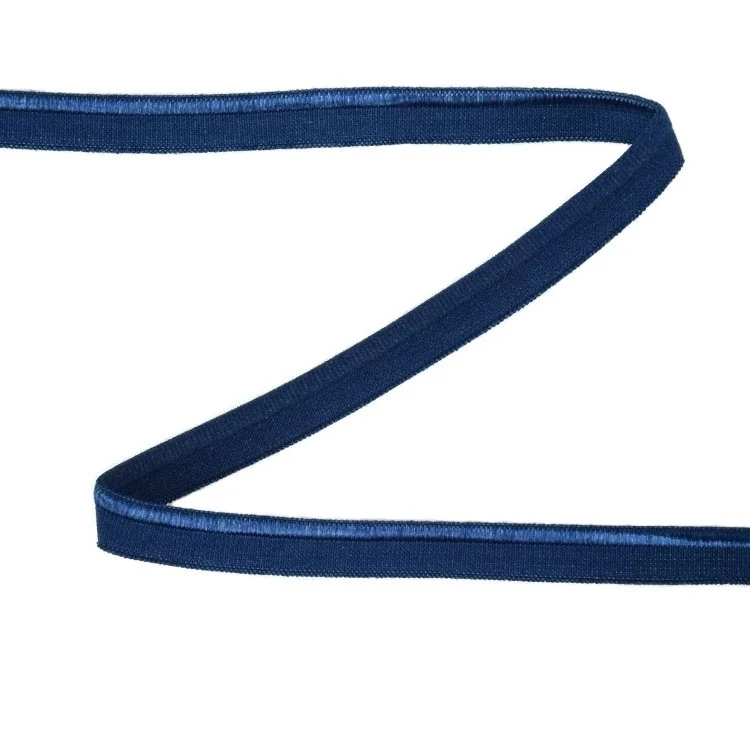 Elastisches glänzendes Paspelband, marine 10 mm