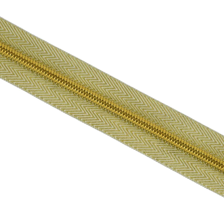 Endlos Reissverschluss Lurex, gold