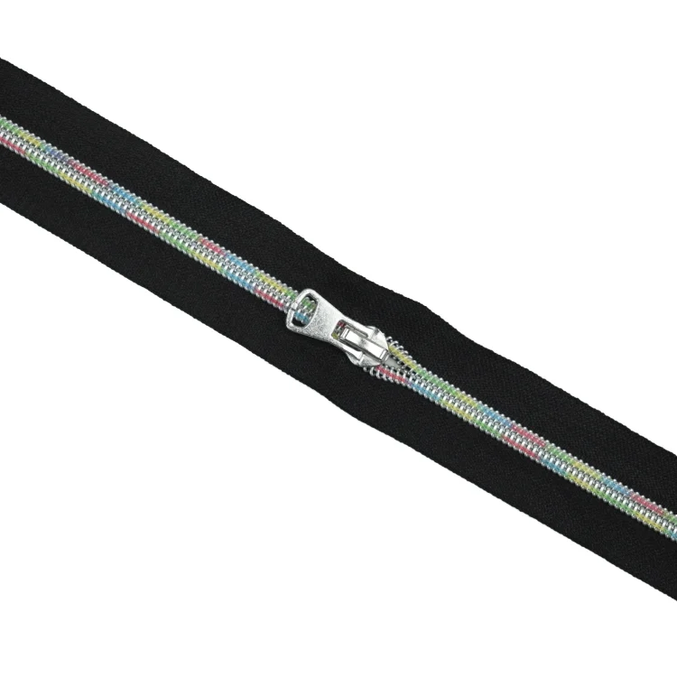 Endlos Reissverschluss schwarz, multicolor