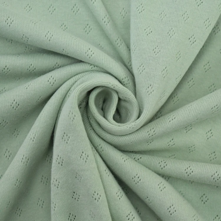Feinstrickjersey Ajour, pastellgrün