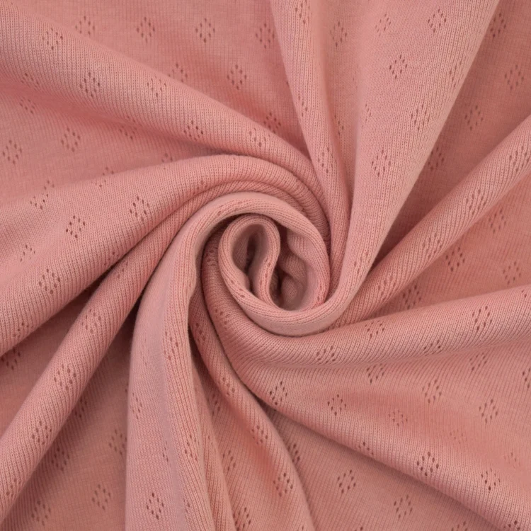 Feinstrickjersey Ajour, pastellrosa