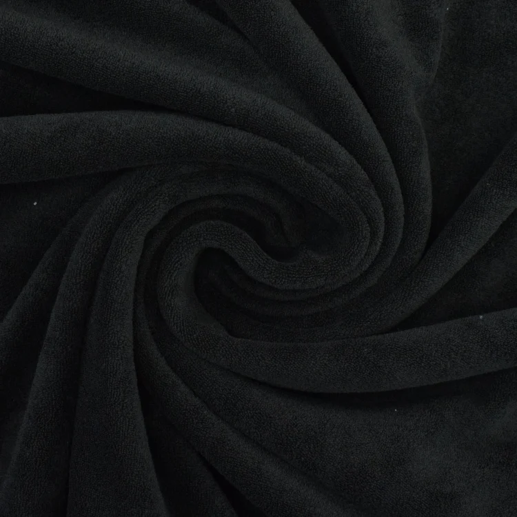 Frottee-Jersey, schwarz