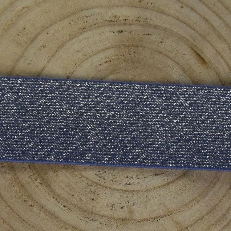 Glitzer Gummiband, jeansblau