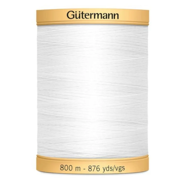 Gütermann C NE 50 Baumwollgarn 800 m, weiss (800)