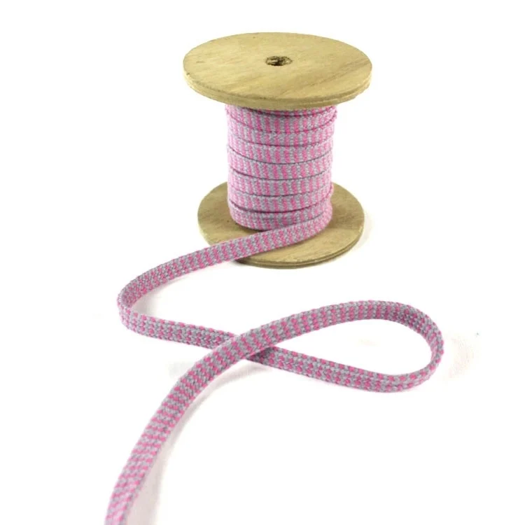Hoodieband 10mm, grau pink